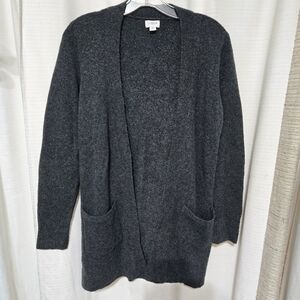 J Crew Super Soft Charcoal Long Cardigan